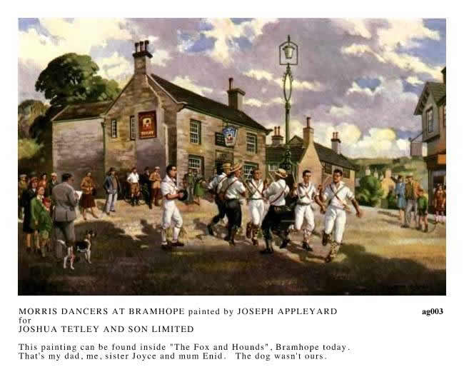 MORRIS DANCERS AT BRAMHOPE painted by JOSEPH APPLEYARD