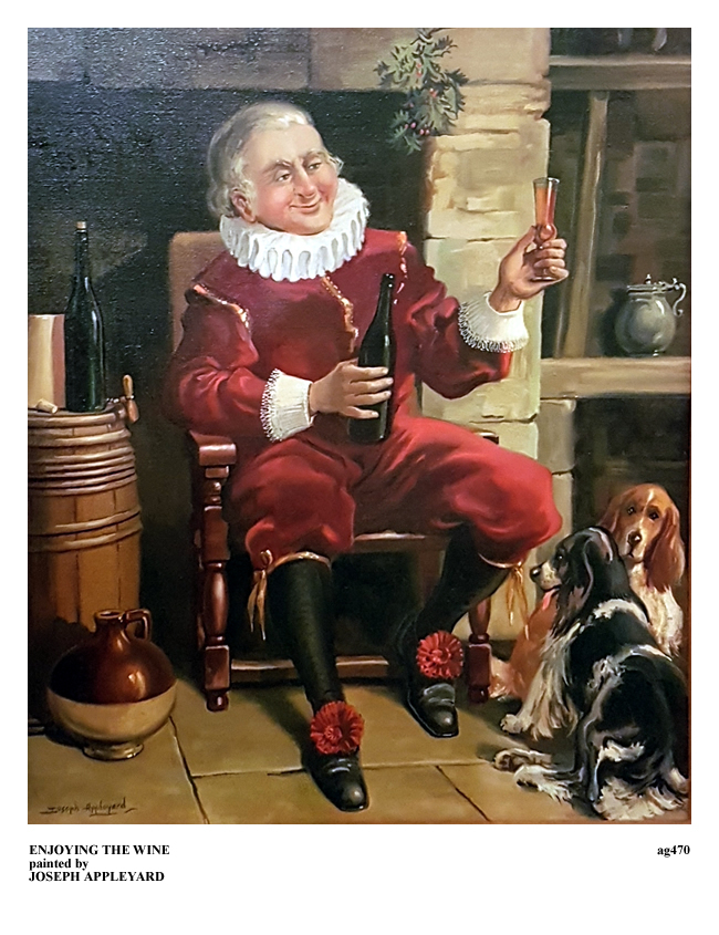 ENJOYING THE WINE painted by JOSEPH APPLEYARD