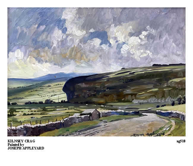 KILNSEY CRAG painted by JOSEPH APPLEYARD