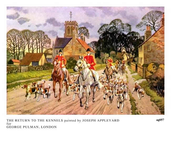 THE RETURN TO THE KENNELS painted by JOSEPH APPLEYARD