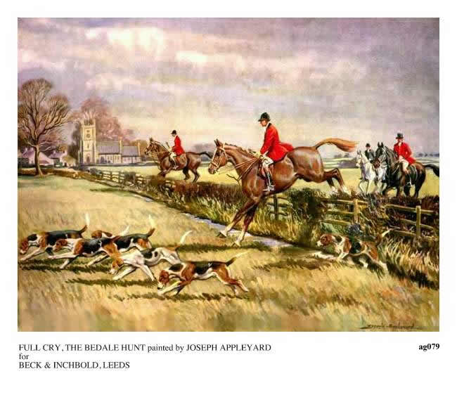FULL CRY THE BEDALE HUNT painted by JOSEPH APPLEYARD