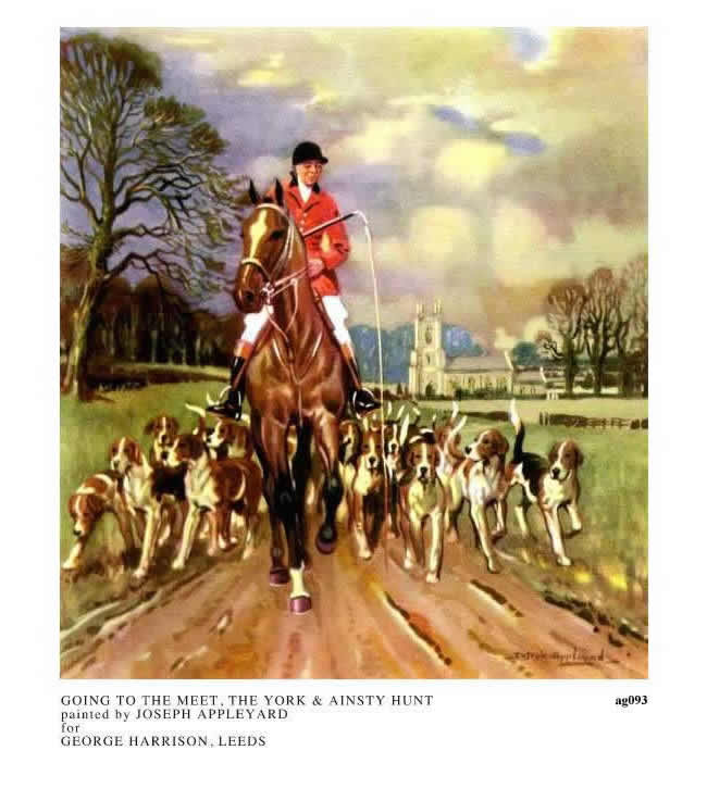 GOING TO THE MEET, THE YORK AND AINSTY HUNT painted by JOSEPH APPLEYARD