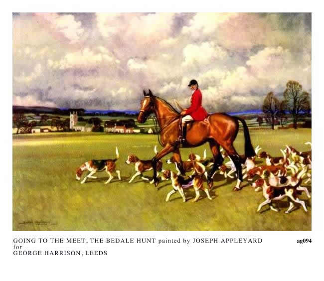 GOING TO THE MEET, THE BEDALE HUNT painted by JOSEPH APPLEYARD