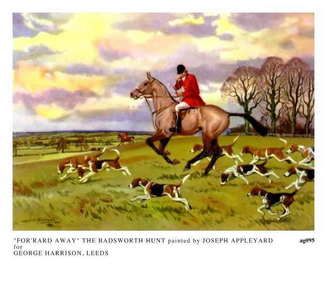 FOR'RD AWAY, THE BADSWORTH HUNT painted by JOSEPH APPLEYARD
