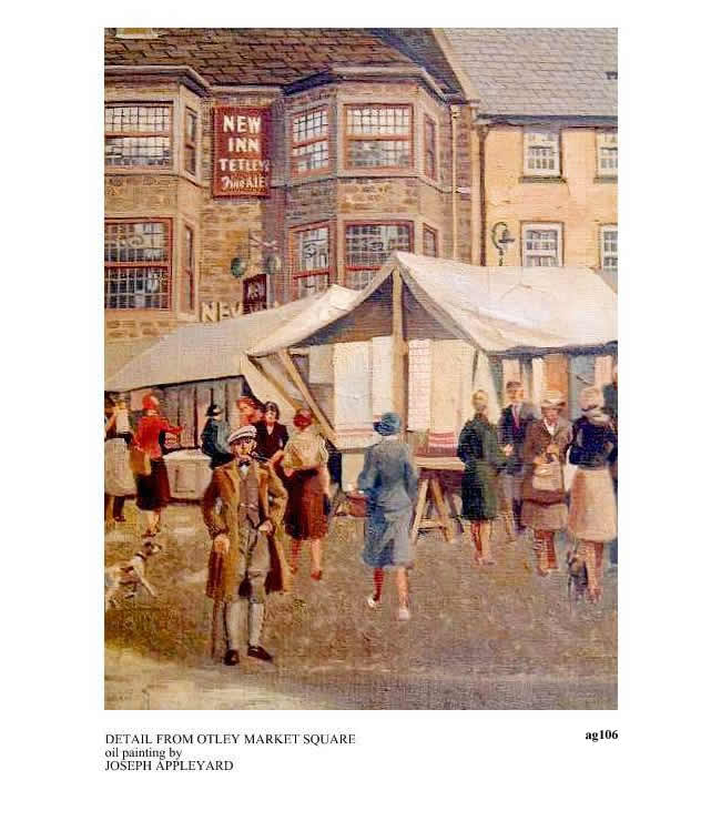 DETAIL FROM OTLEY MARKET SQUARE painted by JOSEPH APPLEYARD