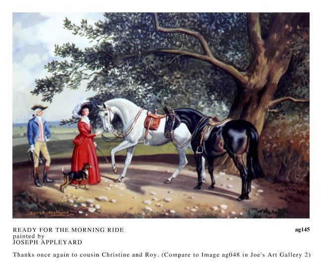 READY FOR THE MORNING RIDE painted by JOSEPH APPLEYARD