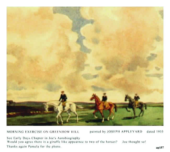 MORNING EXERCISE ON GREENHOW HILL painted by JOSEPH APPLEYARD