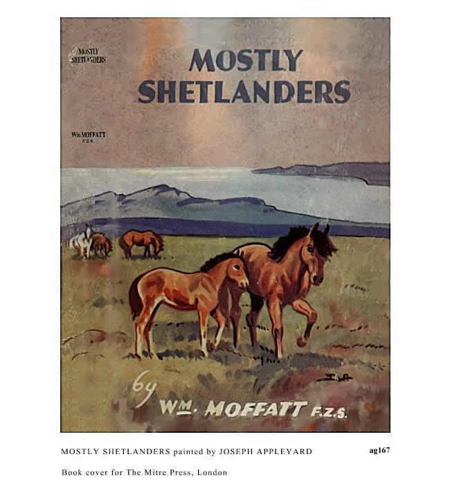 'MOSTLY SHETLANDERS' - BOOK COVER painted by JOSEPH APPLEYARD