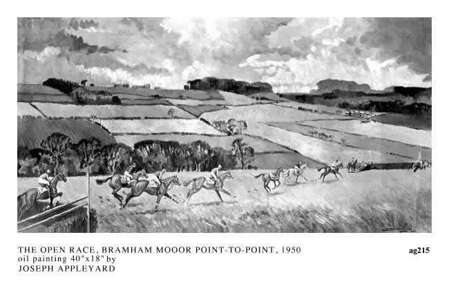 THE OPEN RACE, THE BRAMHAM MOOR POINT-TO-POINT, 1950 painted by JOSEPH APPLEYARD