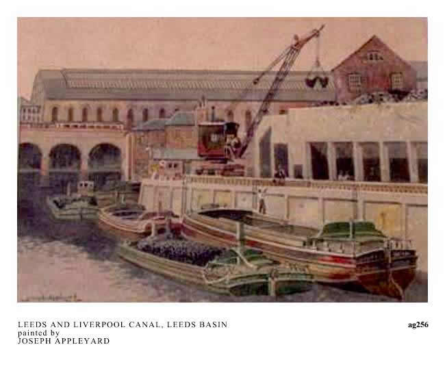 LEEDS AND LIVERPOOL CANAL, LEEDS BASIN painted by JOSEPH APPLEYARD