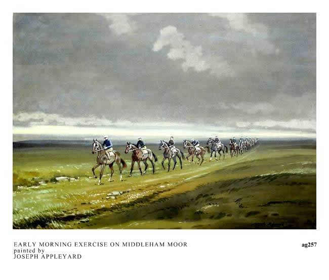EARLY MORNING EXERCISE ON MIDDLEHAM MOOR painted by JOSEPH APPLEYARD