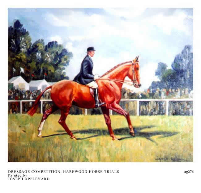 DRESSAGE COMPETITION, HAREWOOD HORSE TRIALS painted by JOSEPH APPLEYARD