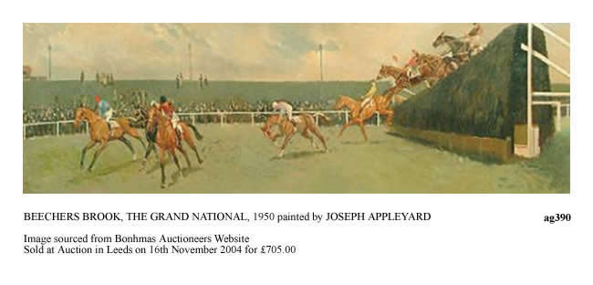 BEECHERS BROOK, THE GRAND NATIONAL, 1950, painted by JOSEPH APPLEYARD