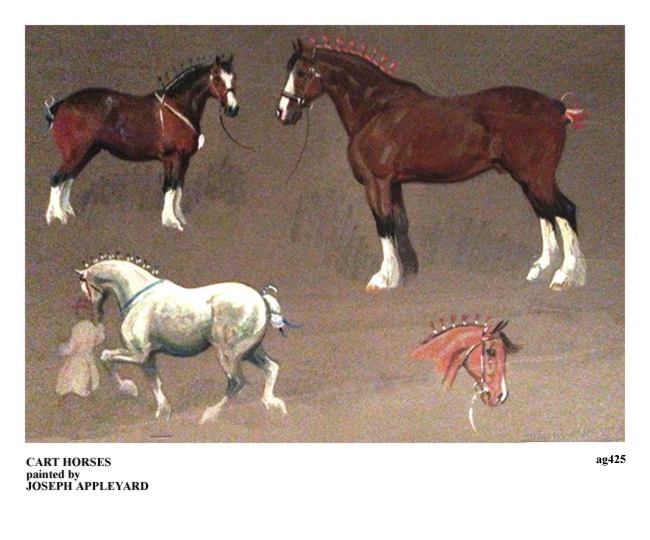 CART HORSES painted by JOSEPH APPLEYARD