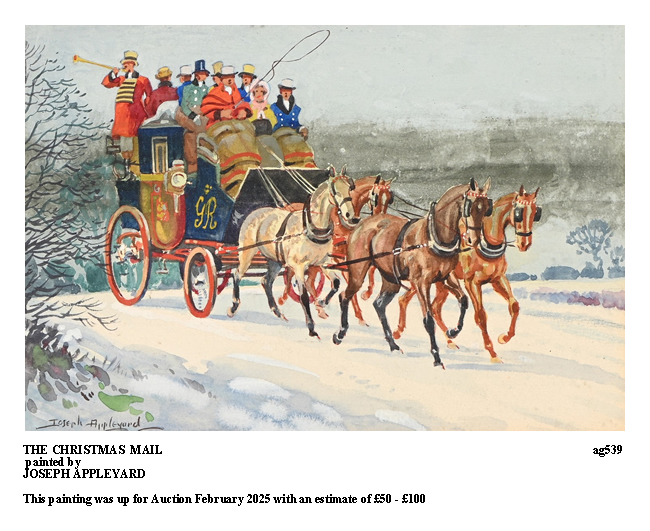 THE CHRISTMAS MAIL painted by JOSEPH APPLEYARD