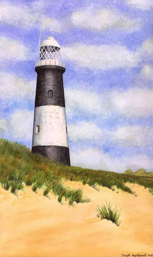 SPURN POINT LIGHTHOUSE painted by DAVID APPLEYARD