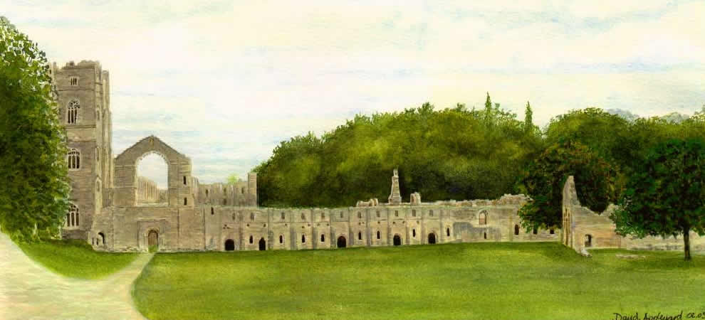 FOUNTAINS ABBEY painted by DAVID APPLEYARD