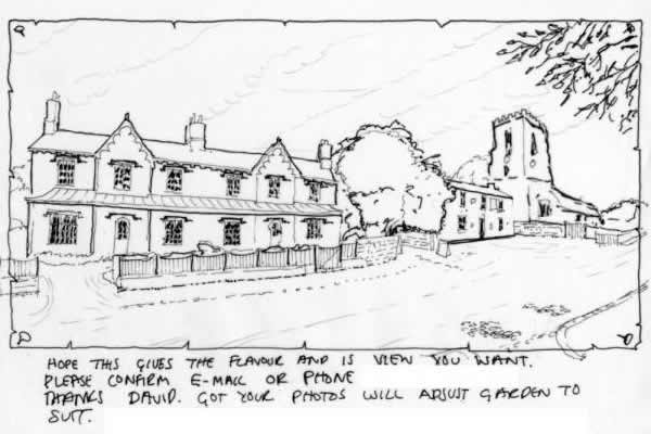 CHURCH COTTAGE EAST, GRAPPENHALL painted by DAVID APPLEYARD