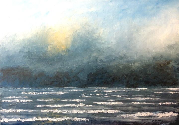 DEPARTED STORM painted by DAVID APPLEYARD