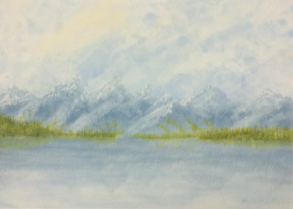 CANADIAN LAKELAND SCENE painted by DAVID APPLEYARD