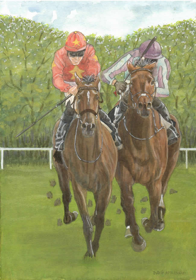 NECK AND NECK painted by DAVID APPLEYARD